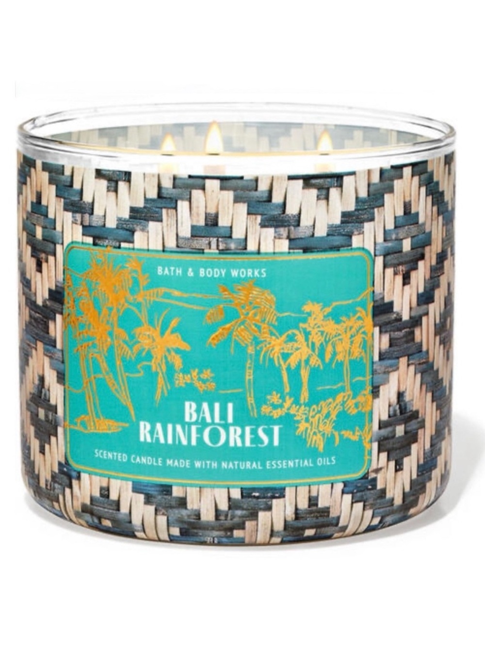 Bath & Body Works Bali Rainforest Orange & White Pineapple 3 Wick Candle